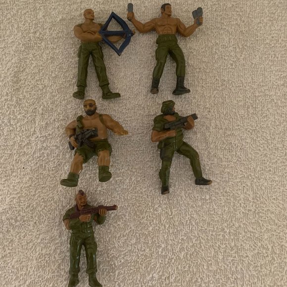 Vintage 80s GUTS! Jungle Fighters Figures - Picture 1 of 2